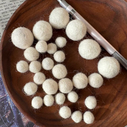 1 cm Colored Solid Wool Felt Balls