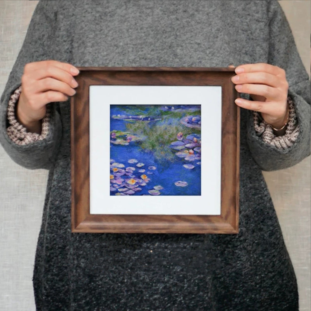 Monet Inspired Felt Picture Frame Decor