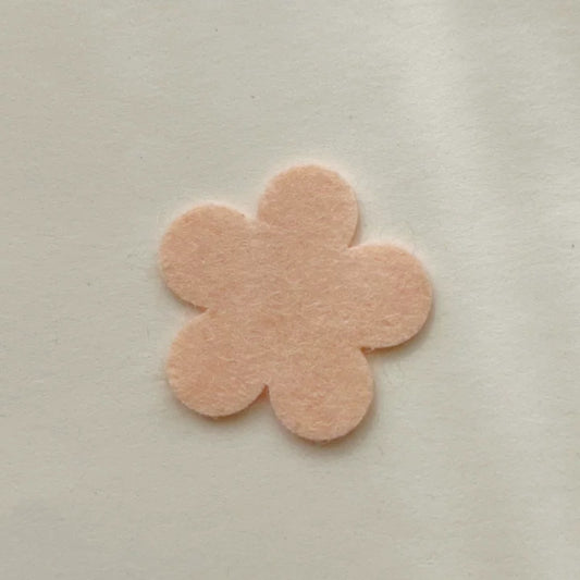 Multicolor Hand-Cut Felt Flowers, 2.5 cm / 1.5 cm Five-Petal Shapes