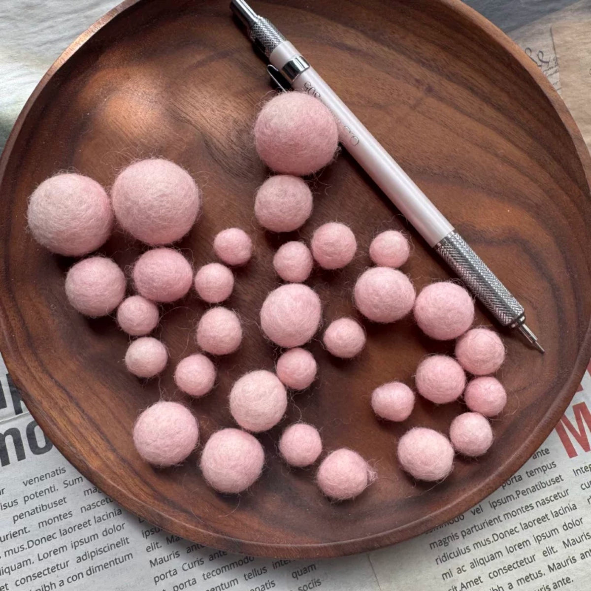1 cm Colored Solid Wool Felt Balls