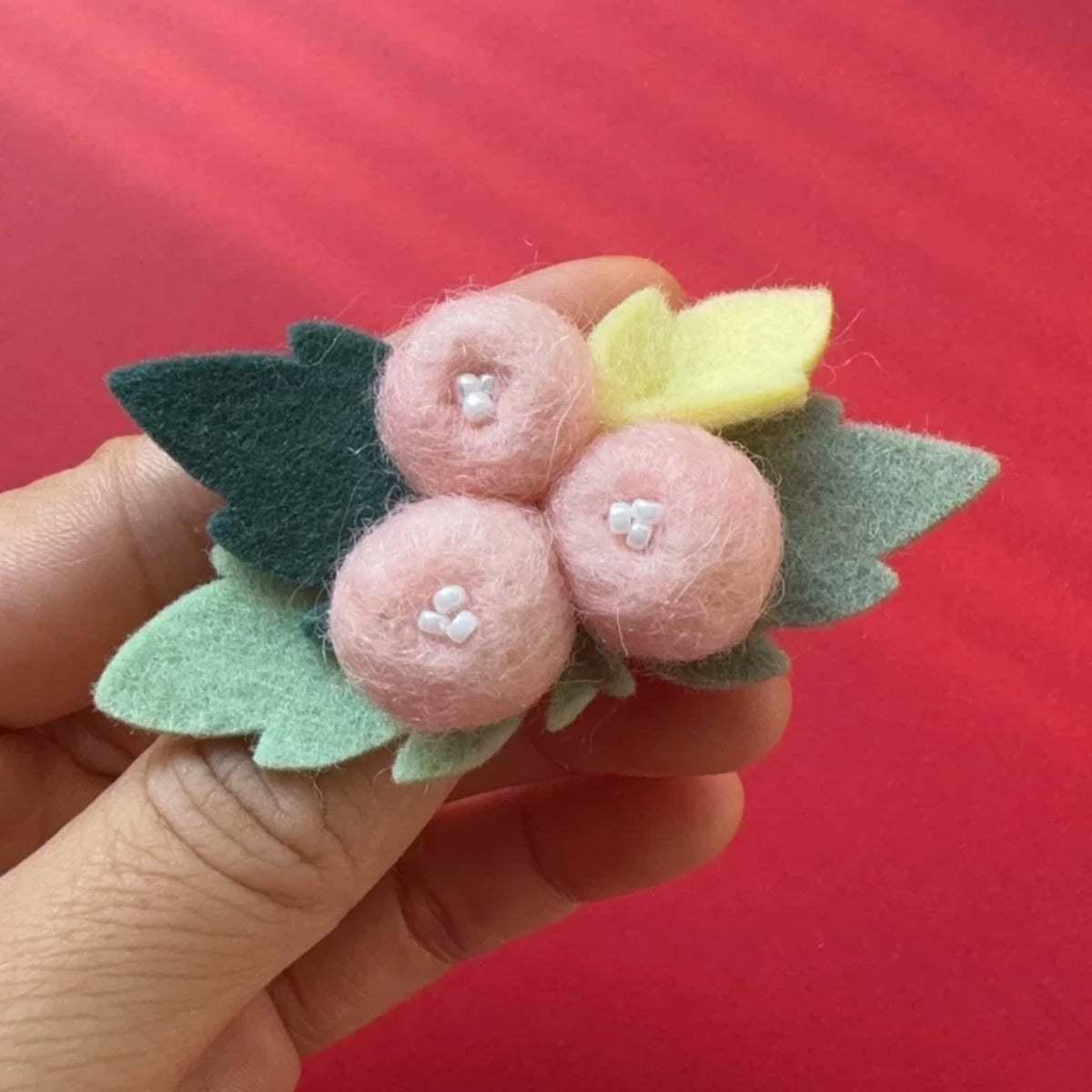 Chestnut Pinecone Berry DIY Craft Kit for Hair Clips, Brooches, Hats and Doll Decorations