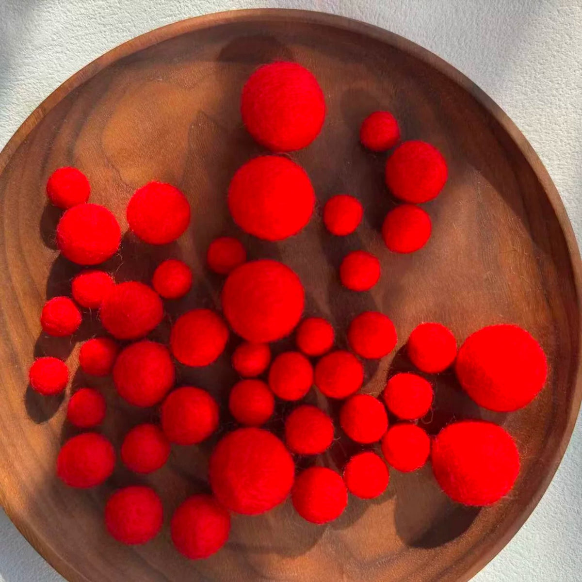 1 cm Colored Solid Wool Felt Balls