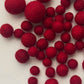 1 cm Colored Solid Wool Felt Balls