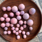 Gradient Dyed Multicolor Handmade Solid Pure Wool Felt Balls