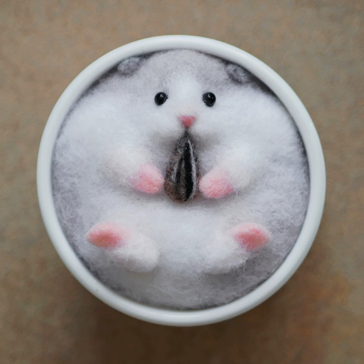 Cat in Flower Pot Needle Felting Kit