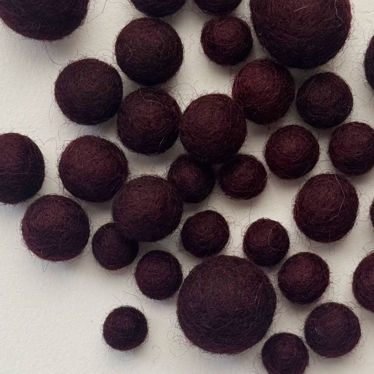 1 cm Colored Solid Wool Felt Balls