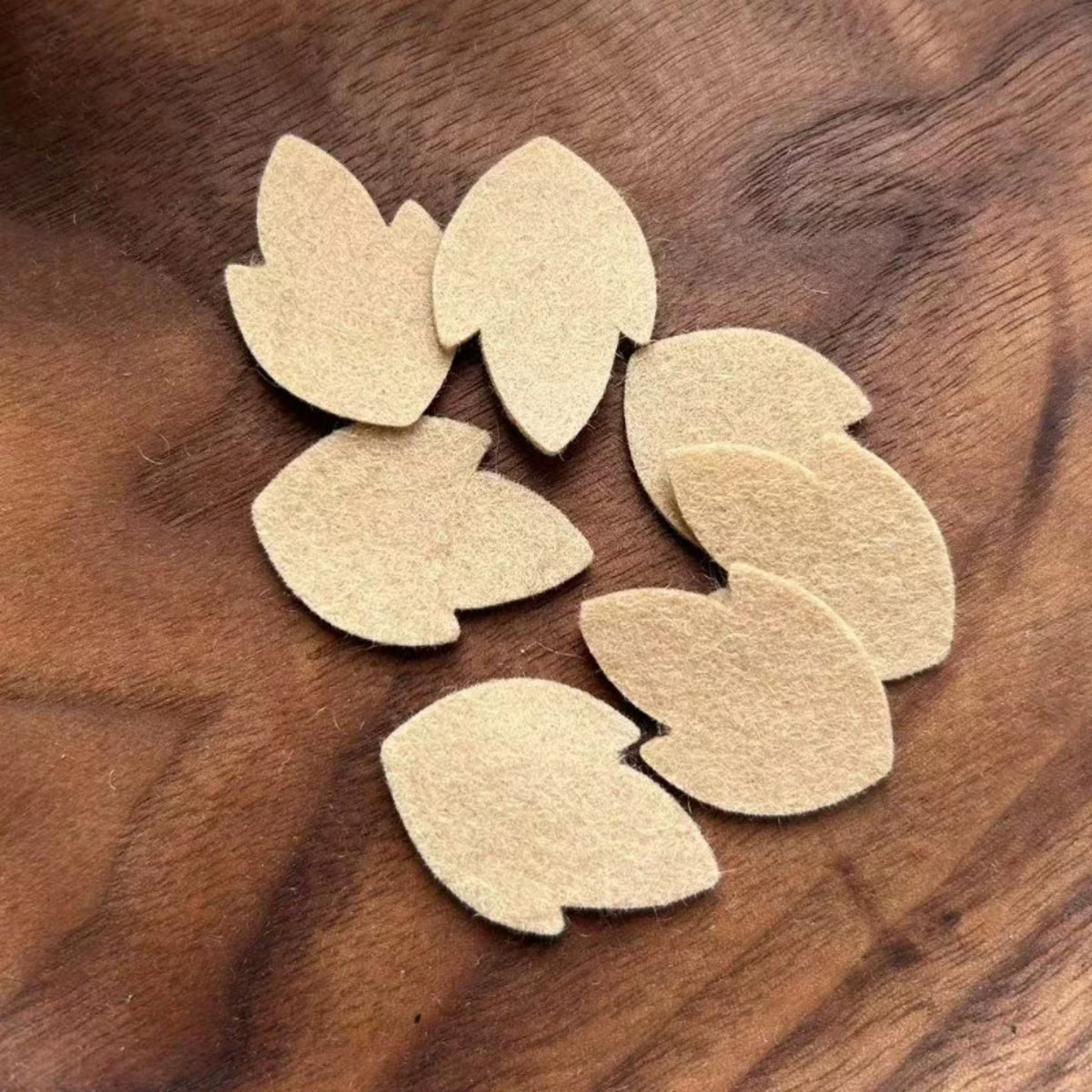 Colorful Pure Wool Felt Leaf Pieces