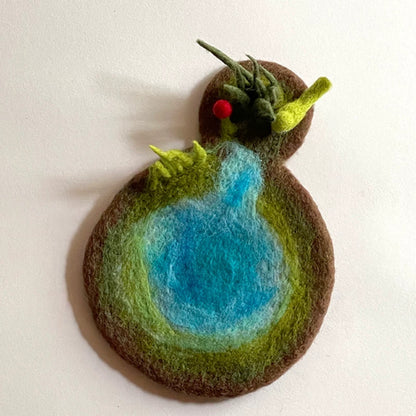 Pond Bird & Frog Felt Coaster Kit with Tools