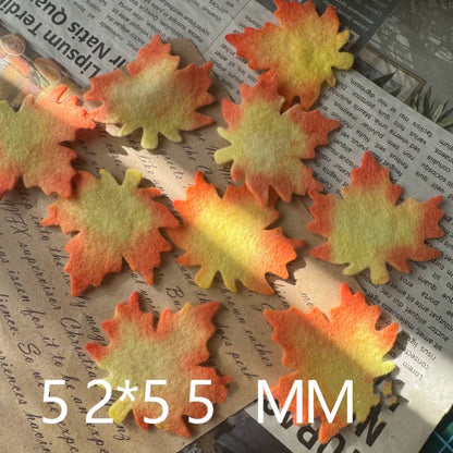 Hand-Cut Maple Leaf Felt Pieces