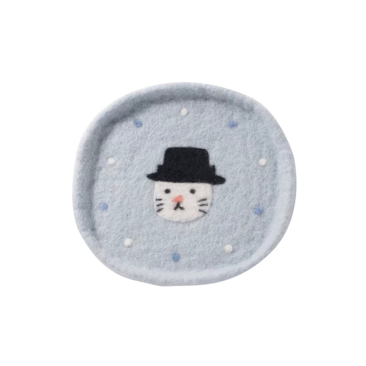 Christmas Cat Felt Coaster Kit with Holiday Decorations