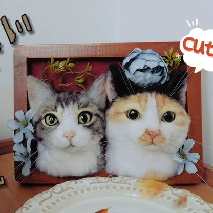 Custom Pet Portrait Felt Frame