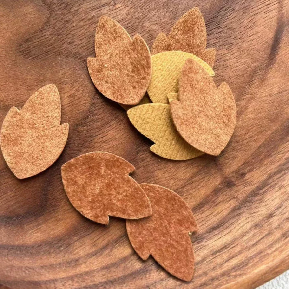 Colorful Pure Wool Felt Leaf Pieces