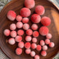 Gradient Dyed Multicolor Handmade Solid Pure Wool Felt Balls