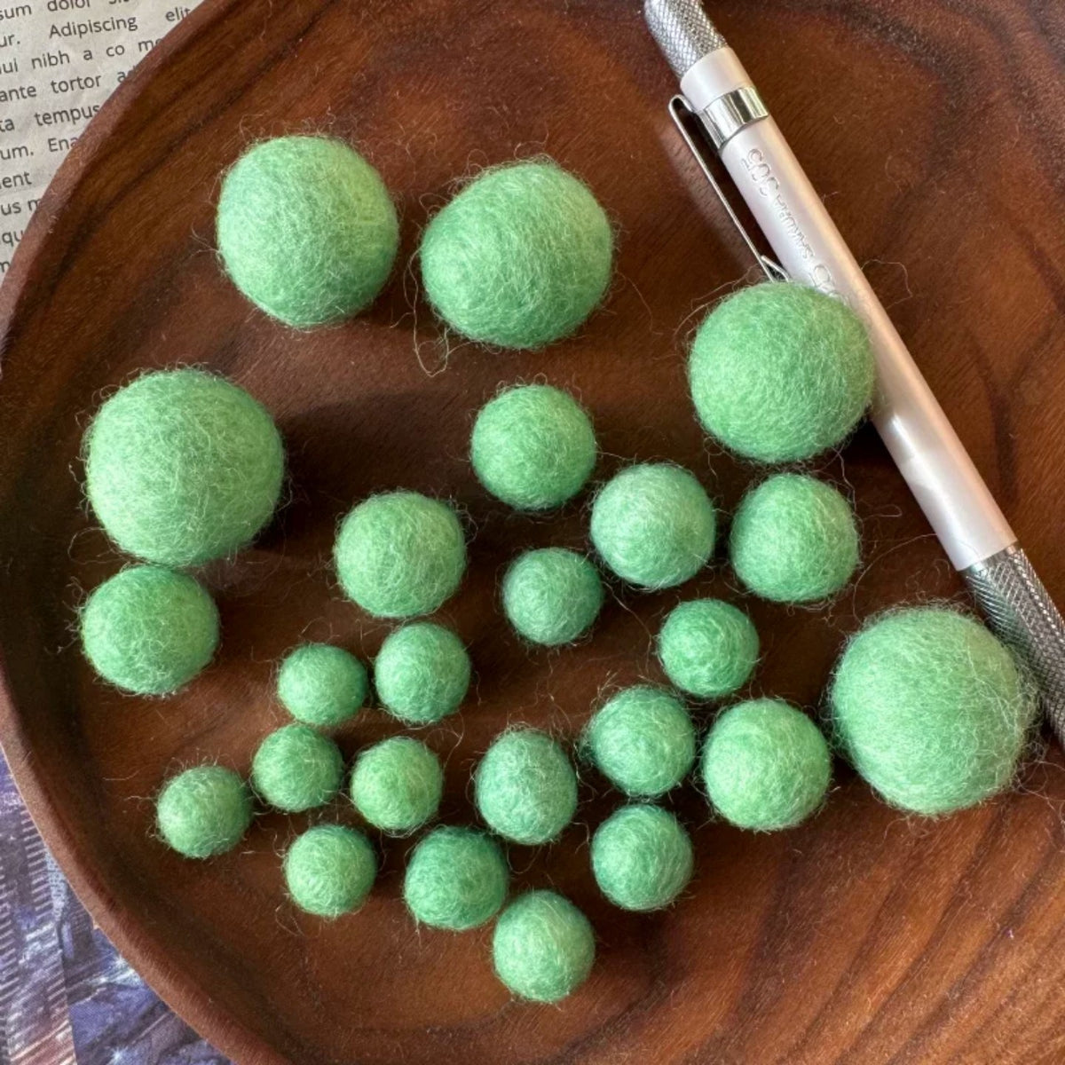 1 cm Colored Solid Wool Felt Balls