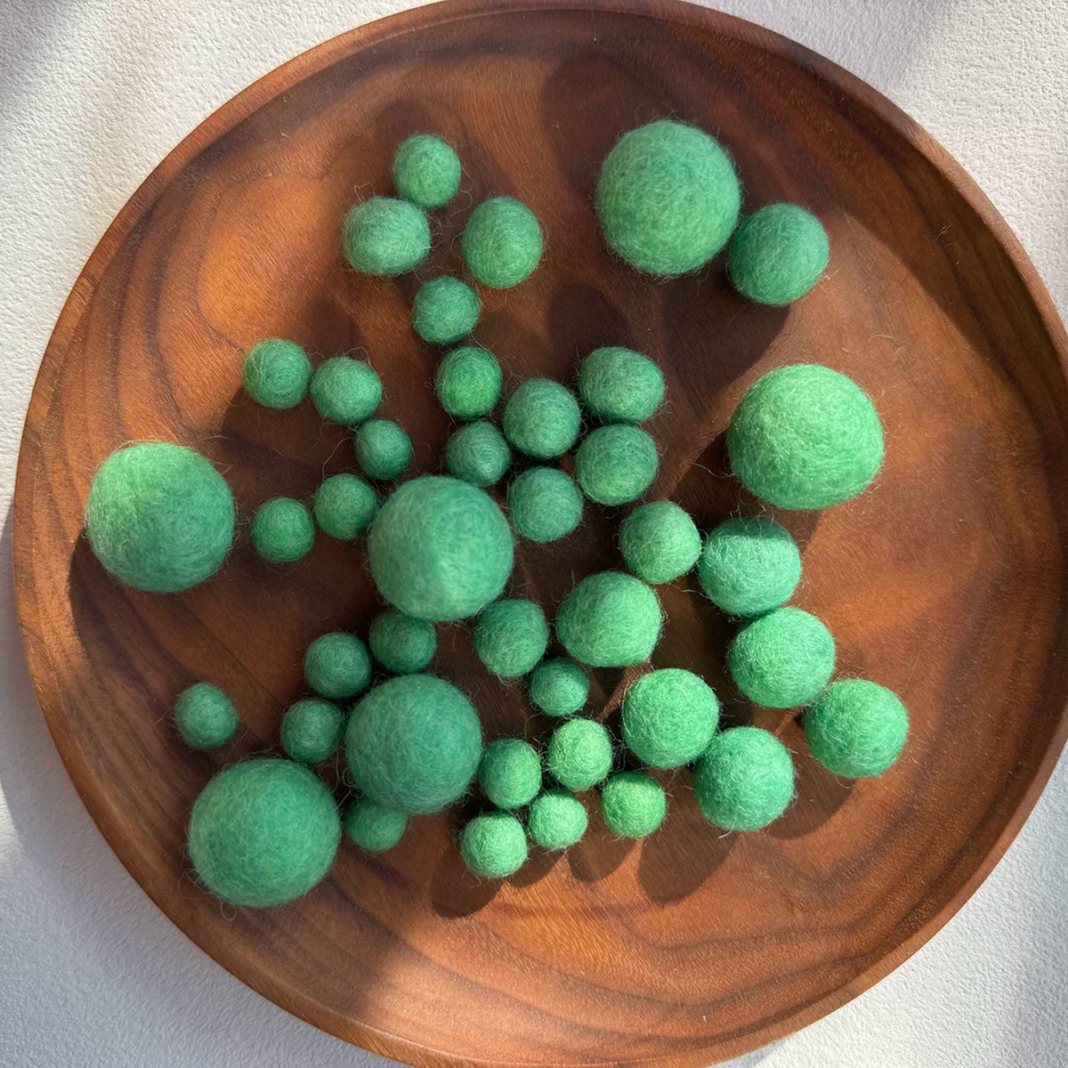 1 cm Colored Solid Wool Felt Balls