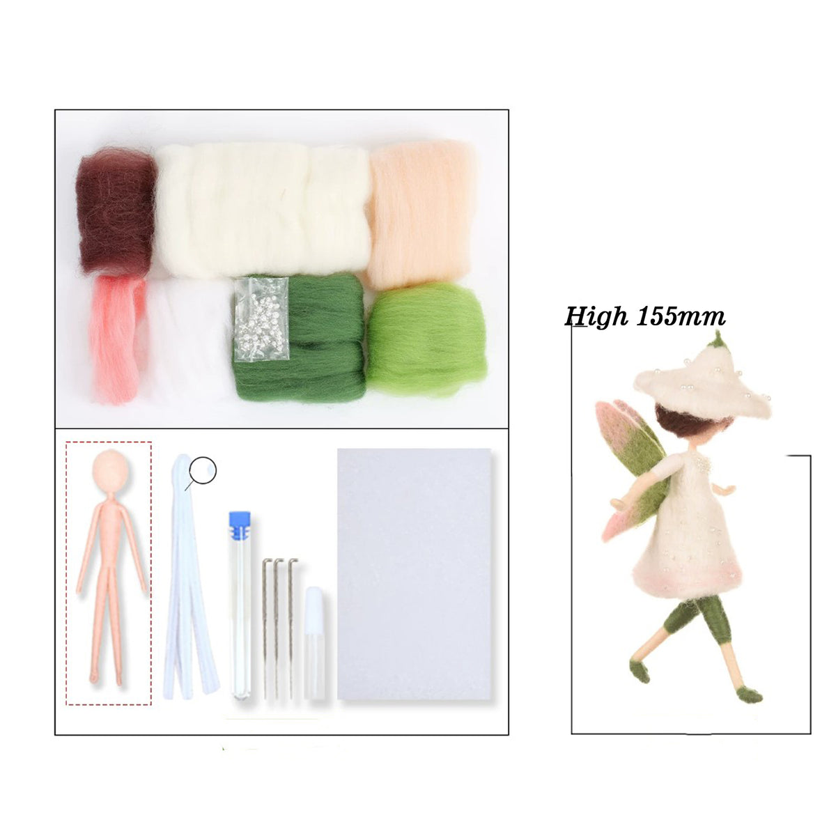 Snow Angel Needle Felting Kit