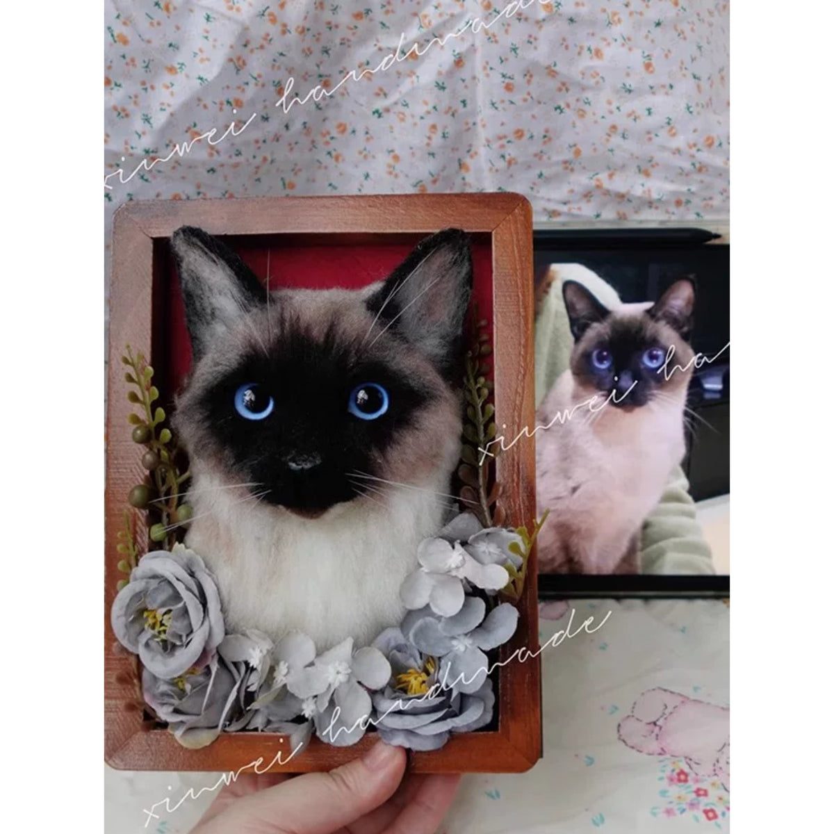 Custom Needle Felt Pet Frame