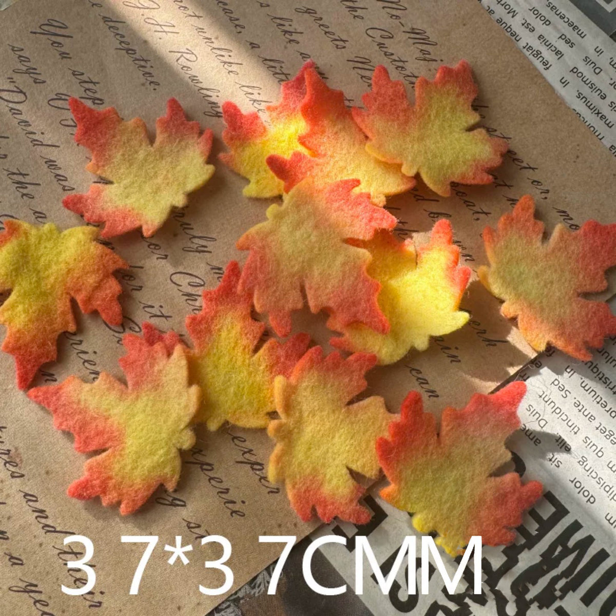 Hand-Cut Maple Leaf Felt Pieces