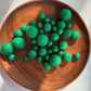 1 cm Colored Solid Wool Felt Balls