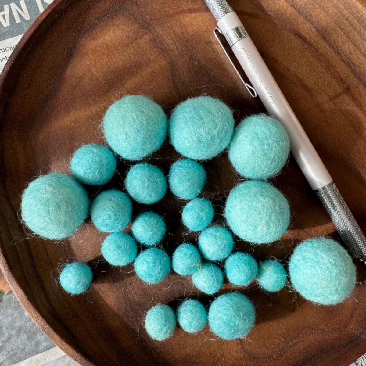 1 cm Colored Solid Wool Felt Balls