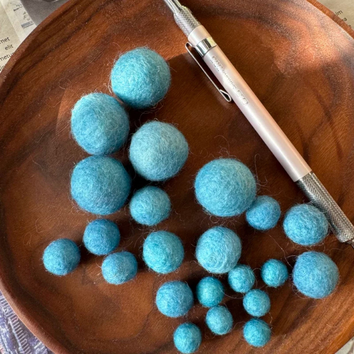 1 cm Colored Solid Wool Felt Balls