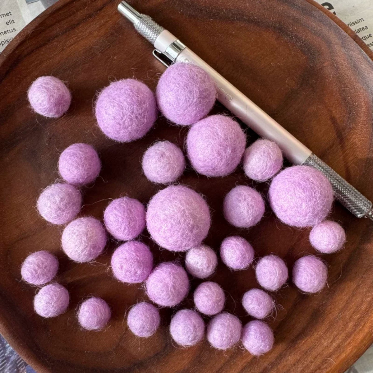 1 cm Colored Solid Wool Felt Balls