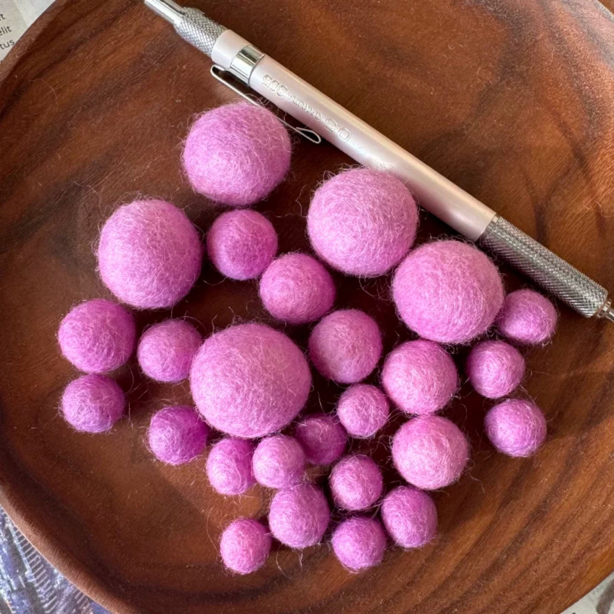 1 cm Colored Solid Wool Felt Balls