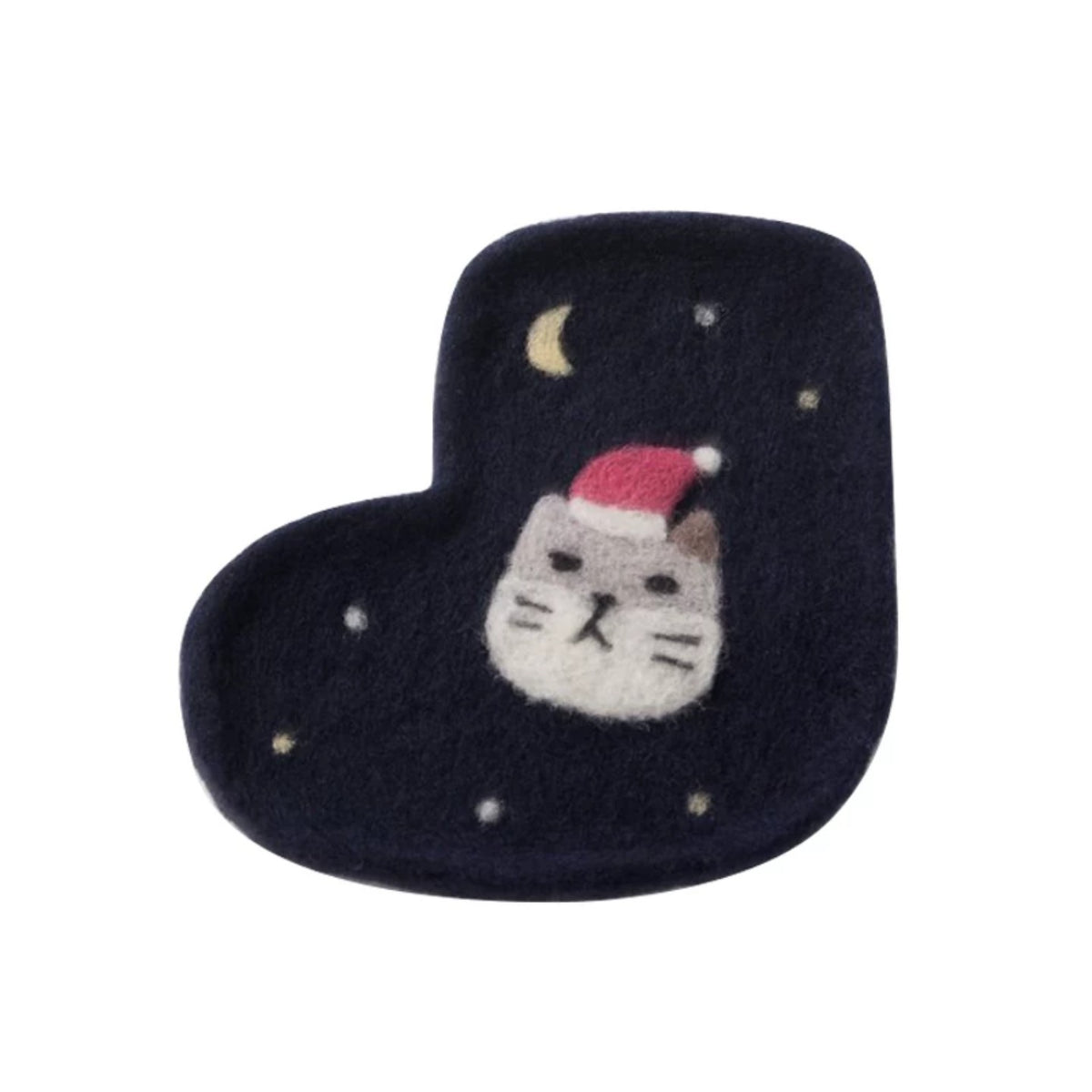 Christmas Cat Felt Coaster Kit with Holiday Decorations