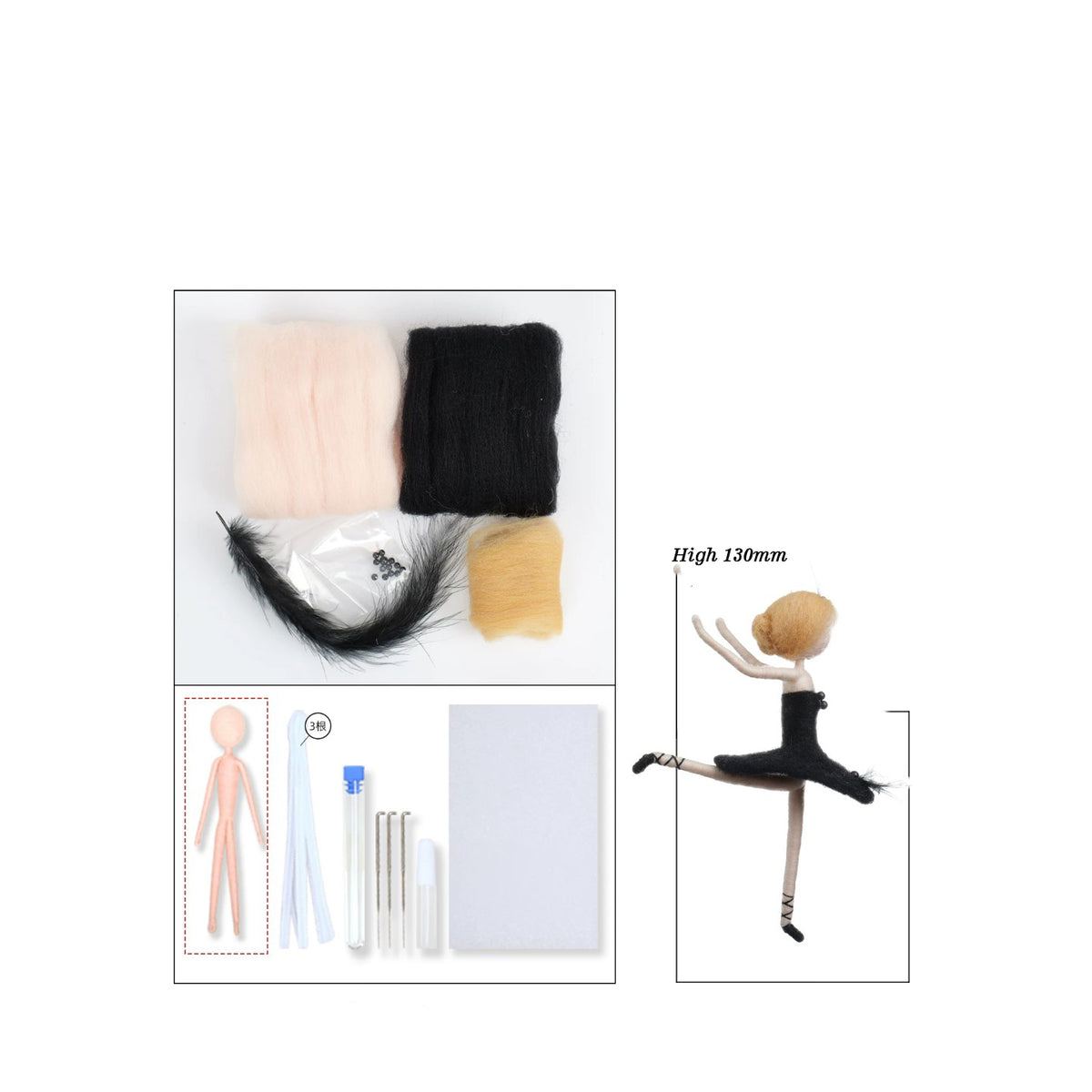 Black Swan Fairy Doll Kit