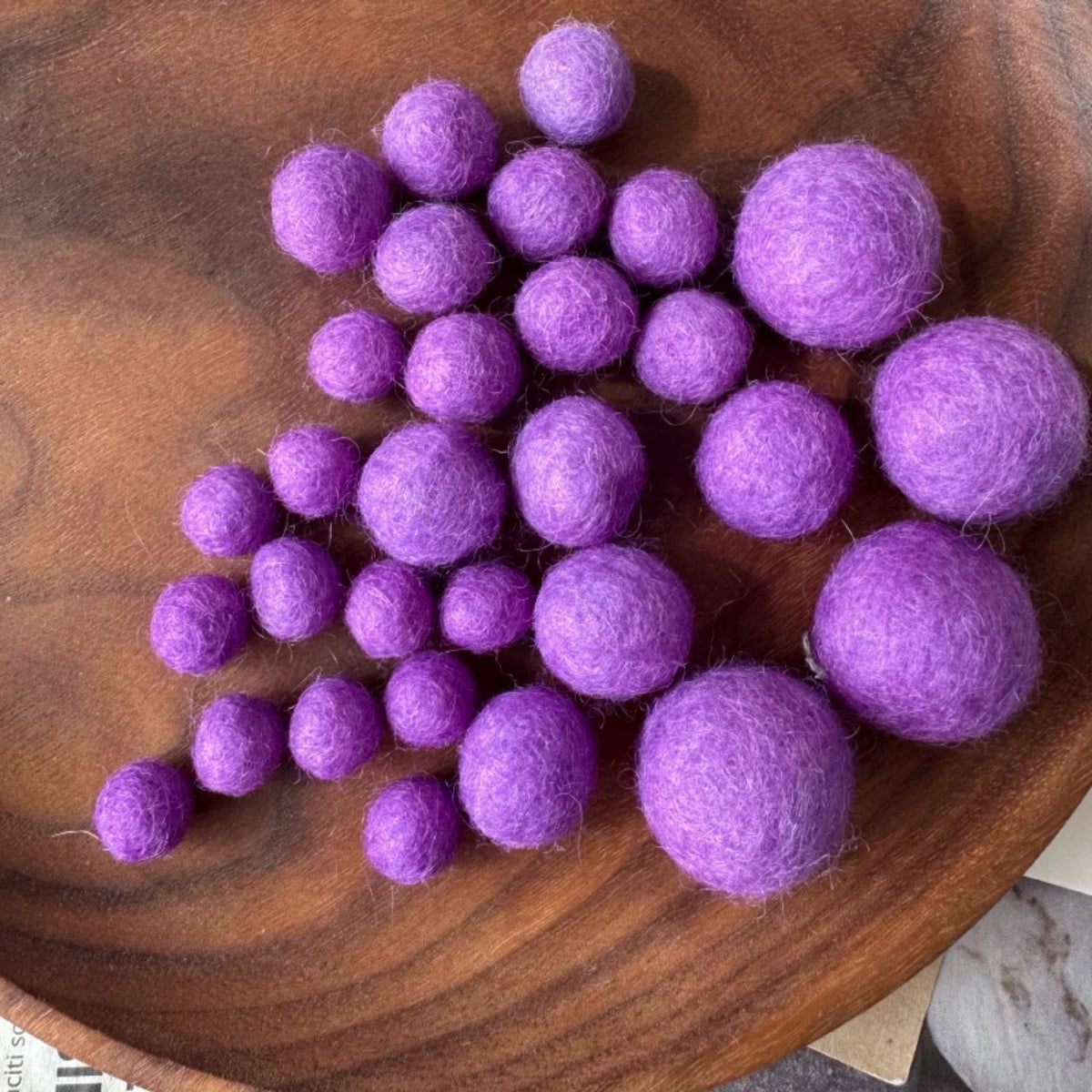1 cm Colored Solid Wool Felt Balls