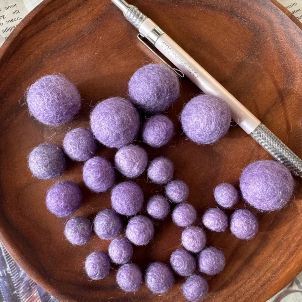 1 cm Colored Solid Wool Felt Balls