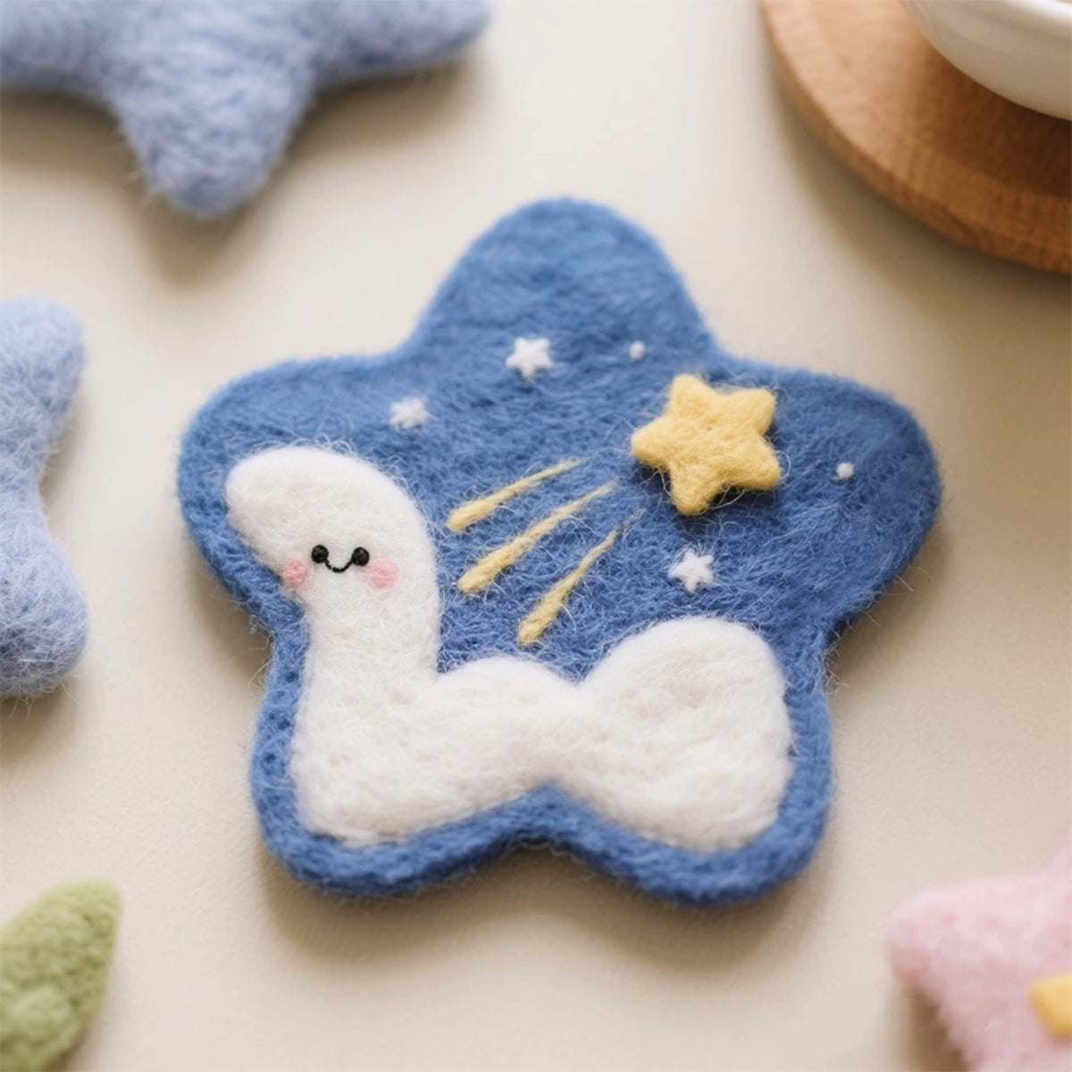 Cute Star DIY Felt Coaster Kit