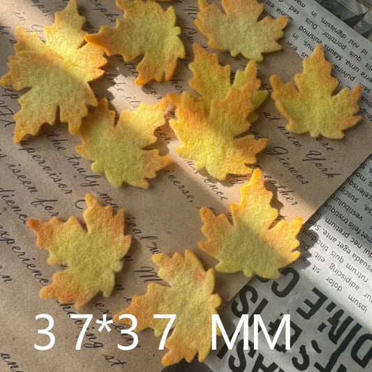 Hand-Cut Maple Leaf Felt Pieces