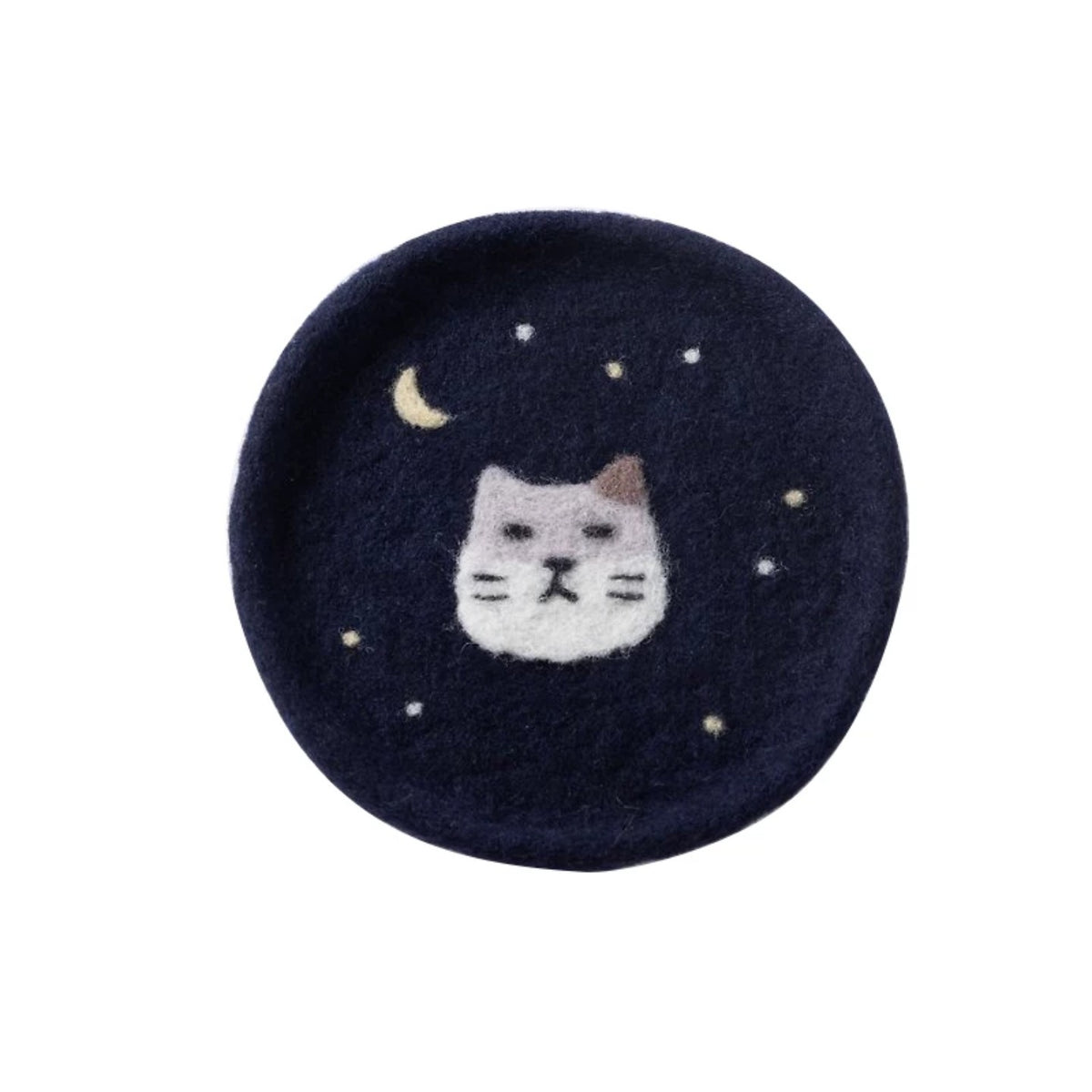 Christmas Cat Felt Coaster Kit with Holiday Decorations