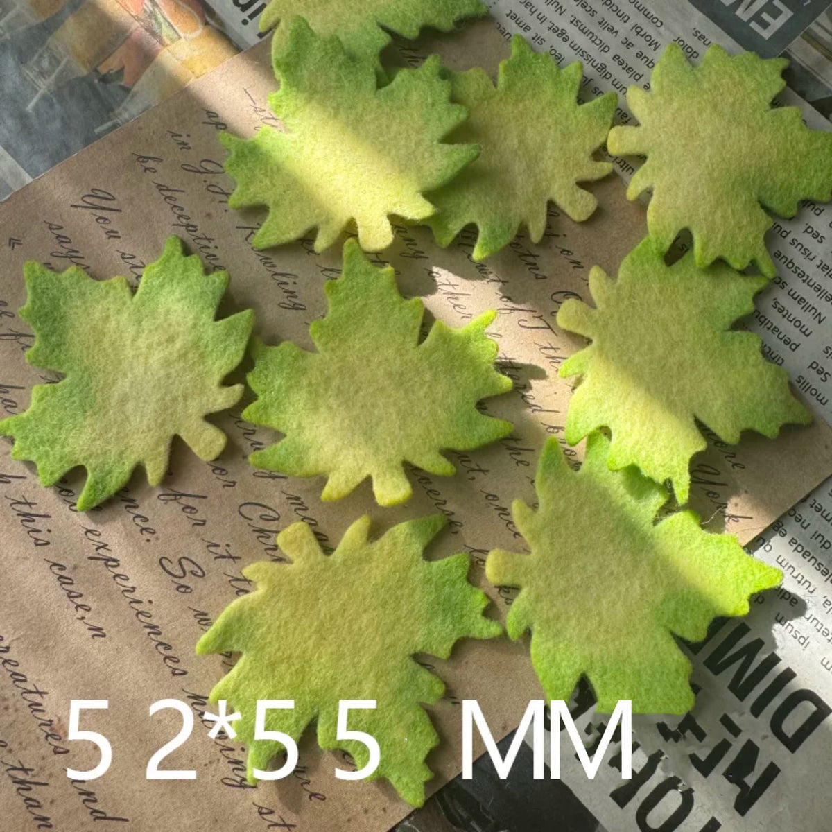 Hand-Cut Maple Leaf Felt Pieces
