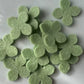 Wool Felt Hydrangea & Green Leaf Craft Set