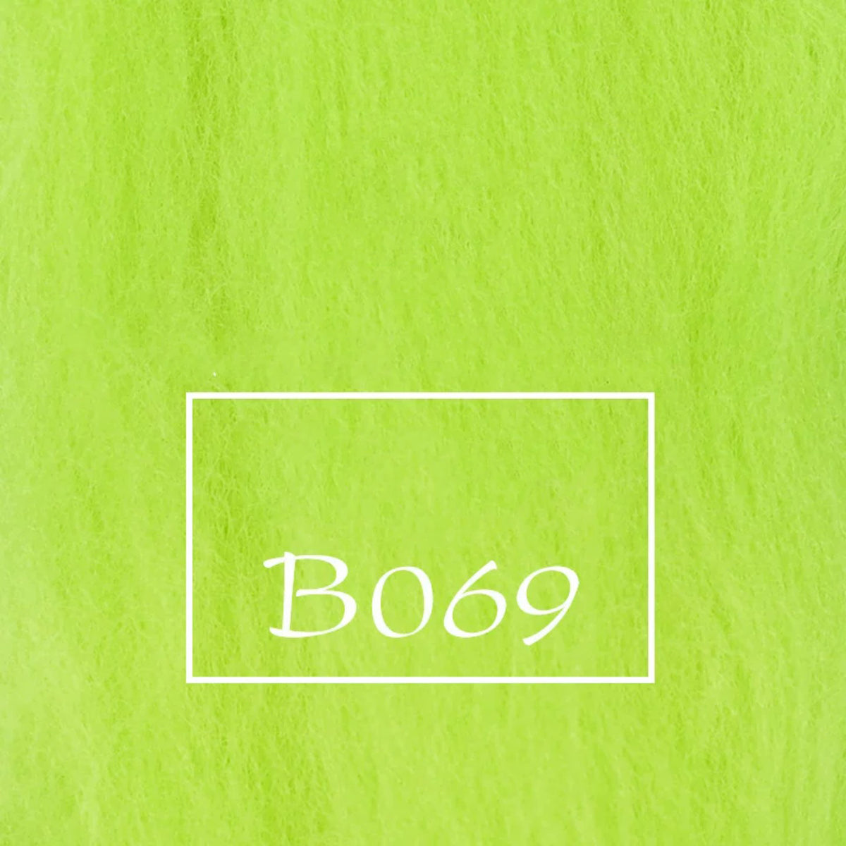Green Wool Roving for Felting, Medium-Short Fiber