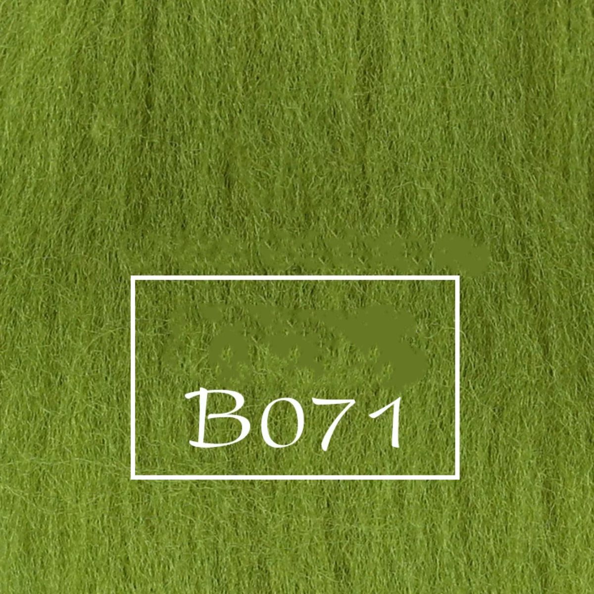 Green Wool Roving for Felting, Medium-Short Fiber