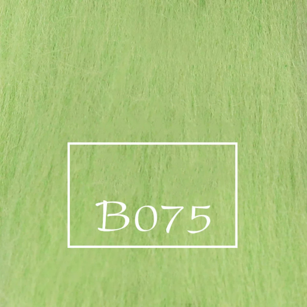 Green Wool Roving for Felting, Medium-Short Fiber