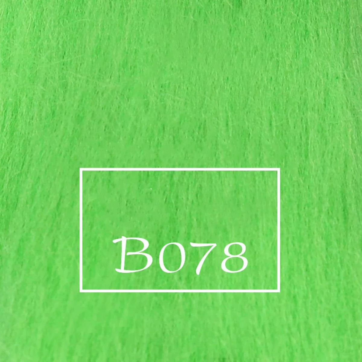 Green Wool Roving for Felting, Medium-Short Fiber