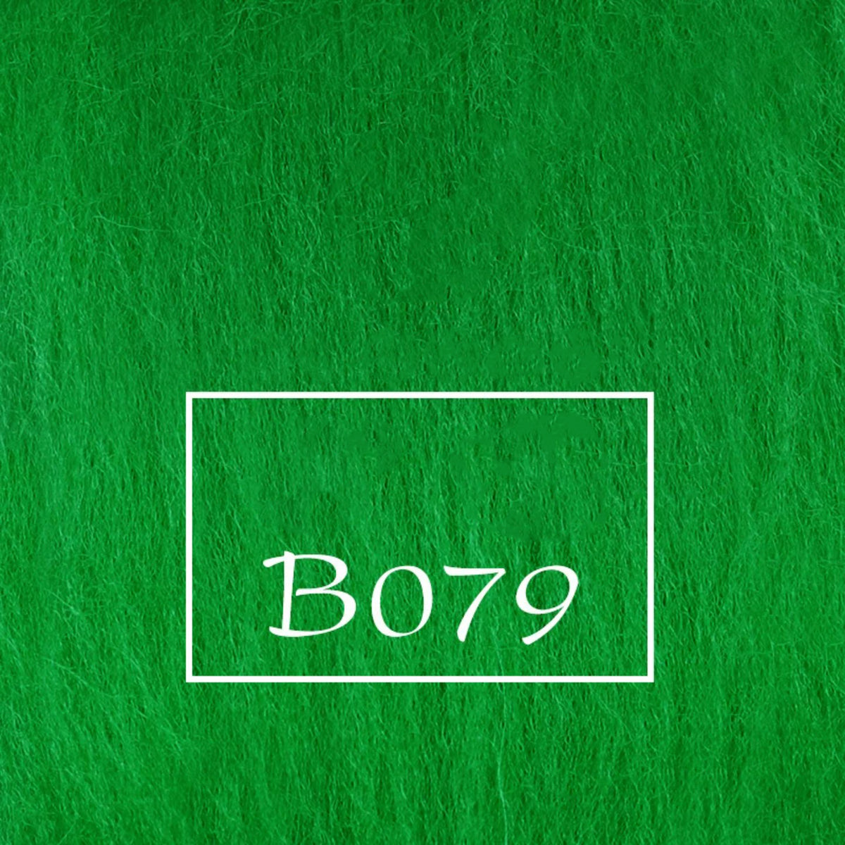 Green Wool Roving for Felting, Medium-Short Fiber