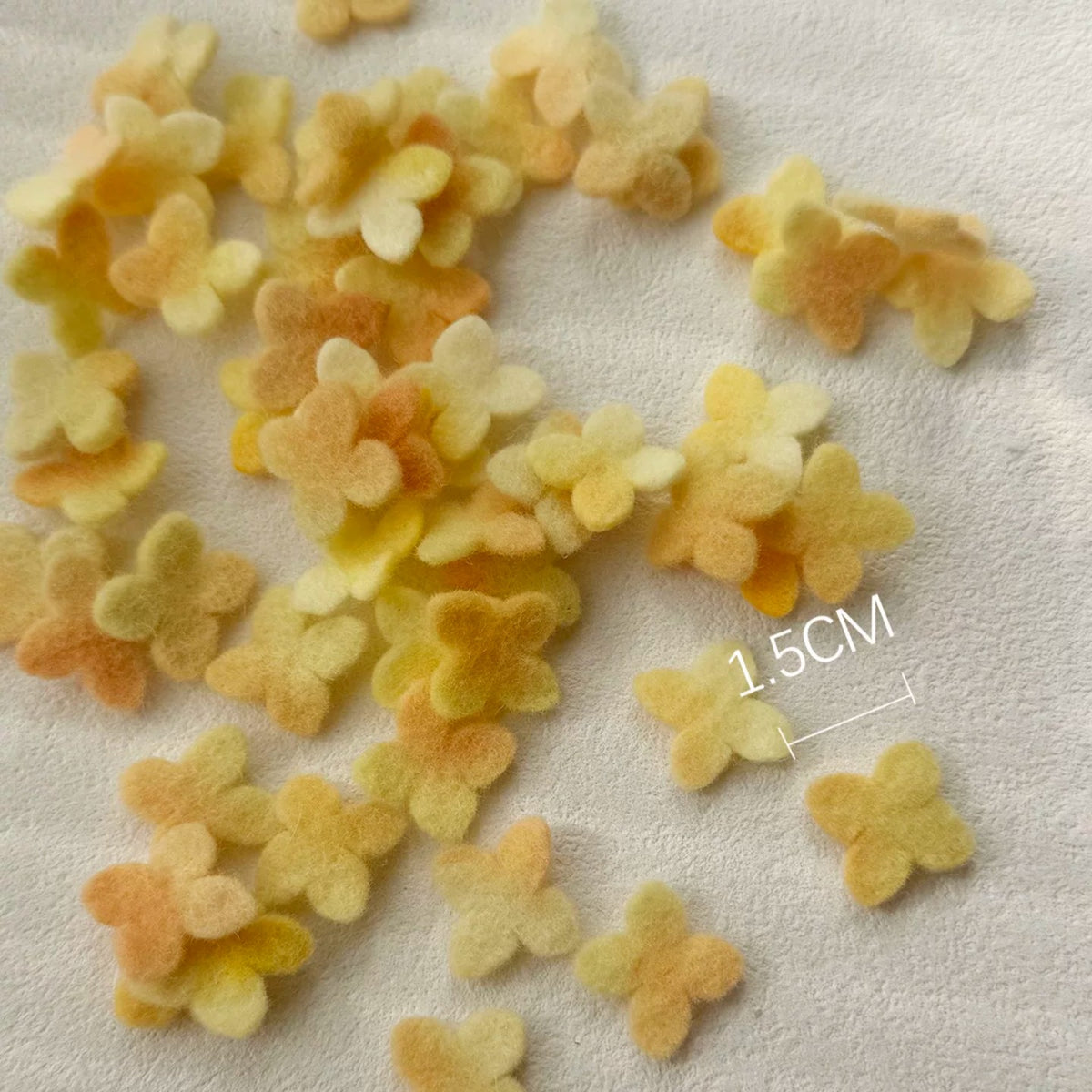 Colorful Hand-Dyed 100% Wool Felt Fabric for Handmade Flowers