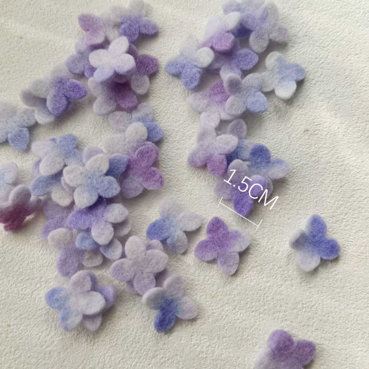 Colorful Hand-Dyed 100% Wool Felt Fabric for Handmade Flowers