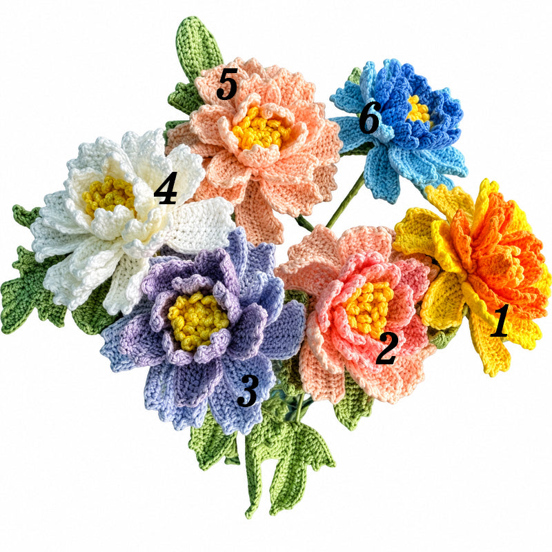 Handmade Crochet Af Tree Peony Flower