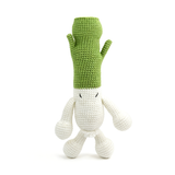 Funny Crochet Leek Plush Toy - Kawaii Amigurumi Green Onion Doll