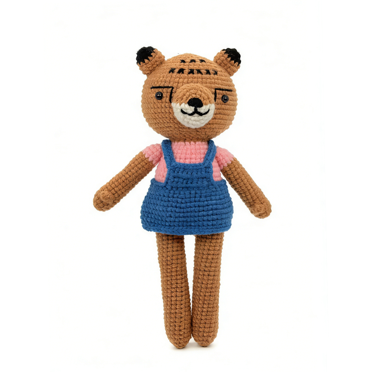 Handmade Crochet Tiger Plush Toy - Amigurumi Safari Animal Baby Gift