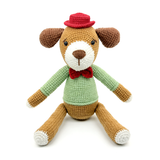 Handmade Crochet Dog Plush Toy - Amigurumi Puppy in Sweater Baby Gift