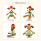 Handmade Crochet Dog Plush Toy - Amigurumi Puppy in Sweater Baby Gift