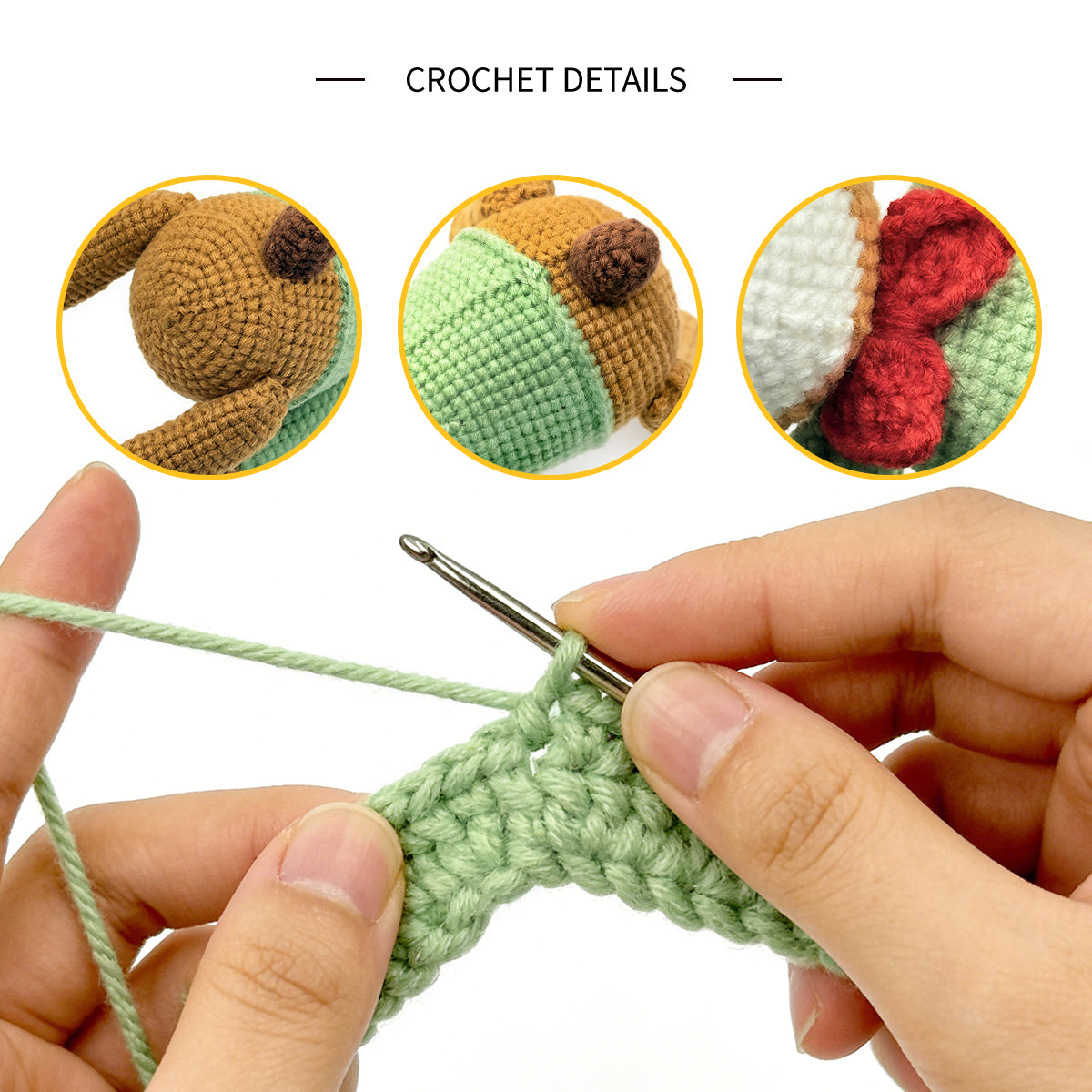 Handmade Crochet Dog Plush Toy - Amigurumi Puppy in Sweater Baby Gift