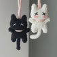 Working Cat Yarn Knitting Kit - DIY Crochet for Beginners - Fun Charm Keychain